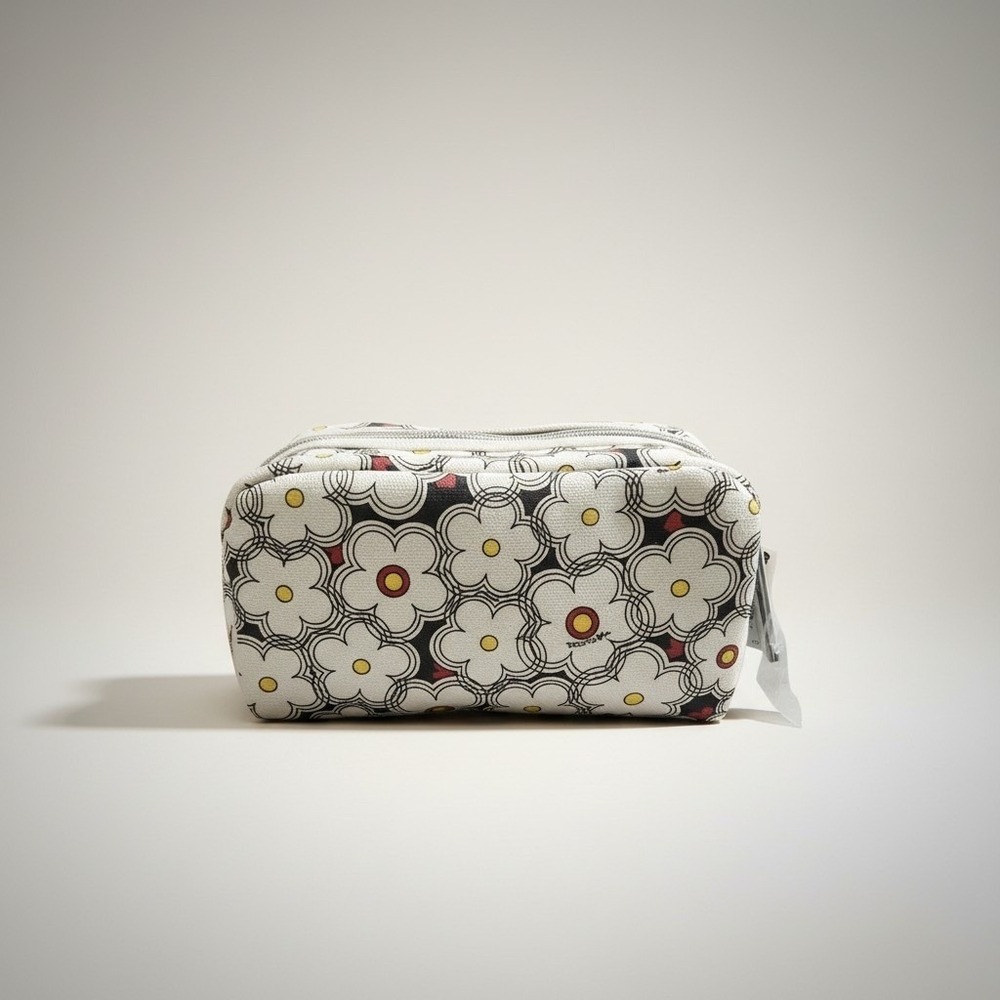 Brighton Floral Print Cosmetic Makeup Bag Toiletry Case Canvas NWT